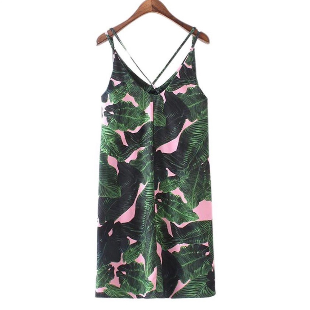 Palm Print Dress